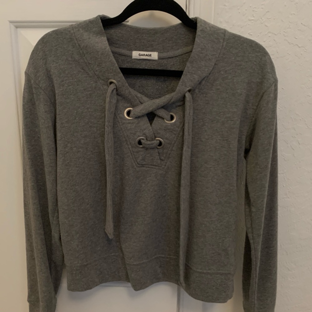Garage tie up sweater